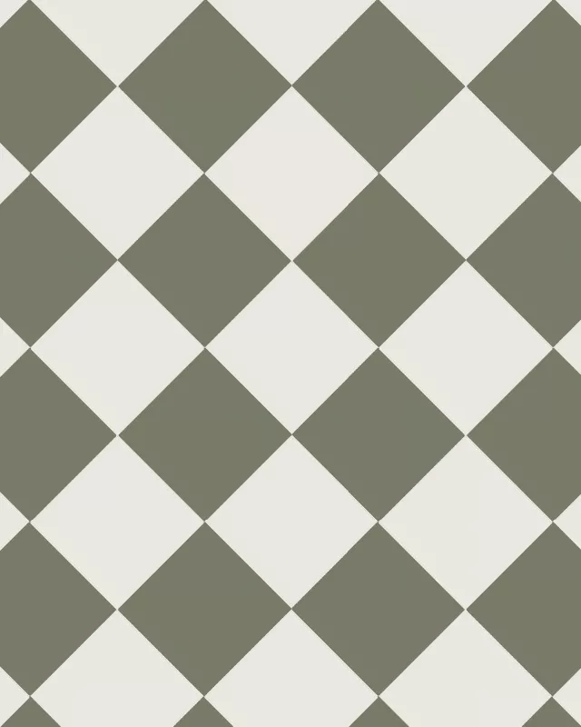 Victorian Floor Tiles - 15 x 15 cm (5.91 x 5.91 In.) - Australian Green VEA/Super White BAS