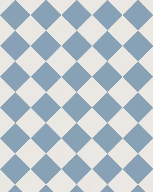 Floor Tiles - 10 x 10 cm (3.94 x 3.94 In.) - Blue BEU/Super White BAS