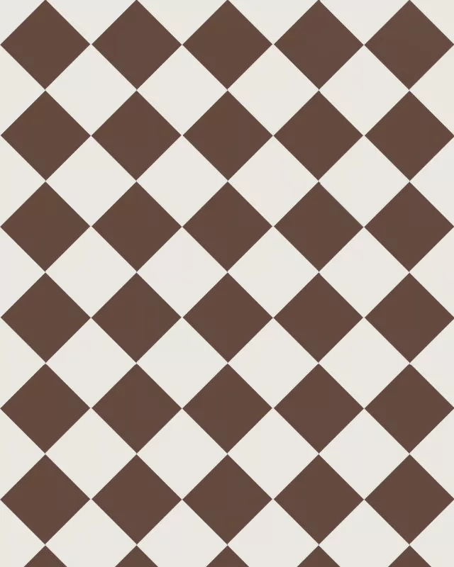 Floor Tiles - 10 x 10 cm (3.94 x 3.94 In.) - Chocolate CHO/Super White BAS