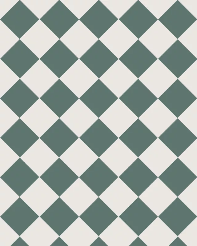 Floor Tiles - 10 x 10 cm (3.94 x 3.94 In.) - Dark Green VEF/Super White BAS