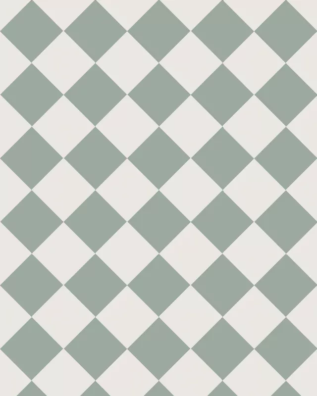 Floor Tiles - 10 x 10 cm (3.94 x 3.94 In.) - Pale Green VEP/Super White BAS
