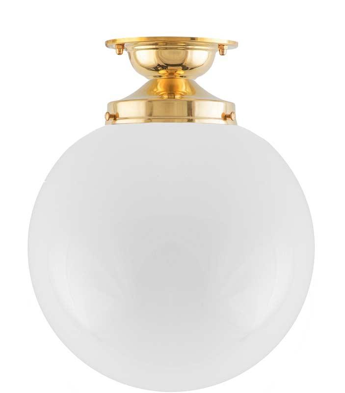 Ceiling Lamp - Lundkvist 100 brass, large globe shade
