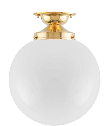 Ceiling Lamp - Lundkvist 100 brass, large globe shade