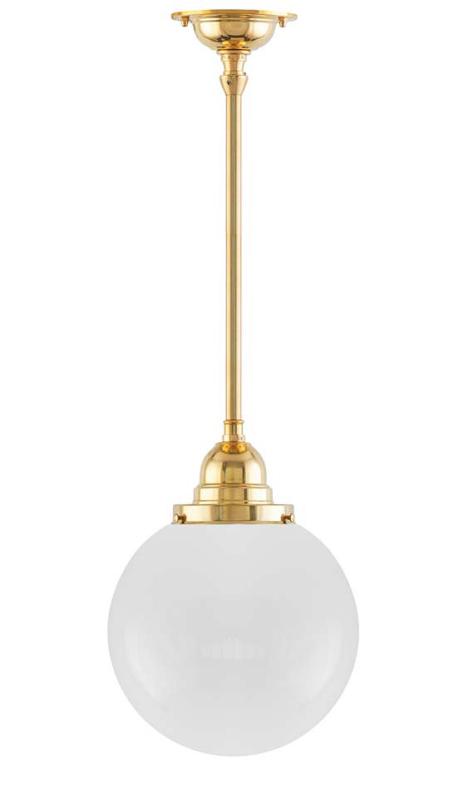 Taklampe - Byström 100, opalhvitt kuppel - arvestykke - gammeldags dekor - klassisk stil - retro - sekelskifte