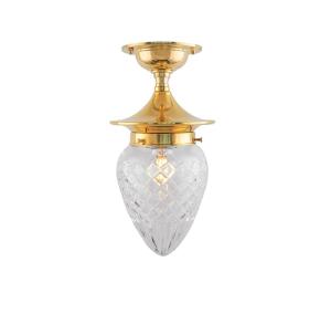 Ceiling Light - Dahlberg 80 - brass with clear glass
