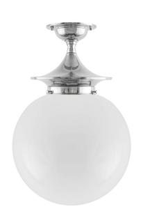Ceiling Lamp - Dahlberg 100 nickel, large globe shade