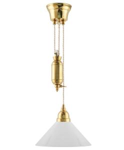 Lamp - Craftmans rise and fall pendant high shade
