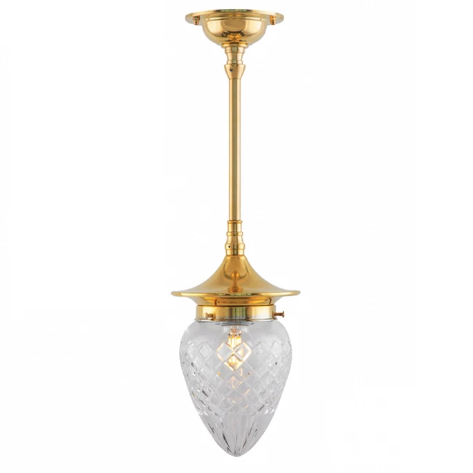 Ceiling Light - Dahlberg Pendant 80 - brass with clear glass