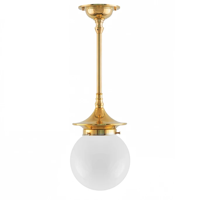 Ceiling Light - Dahlberg Pendant 80 - Brass, Globe Shade