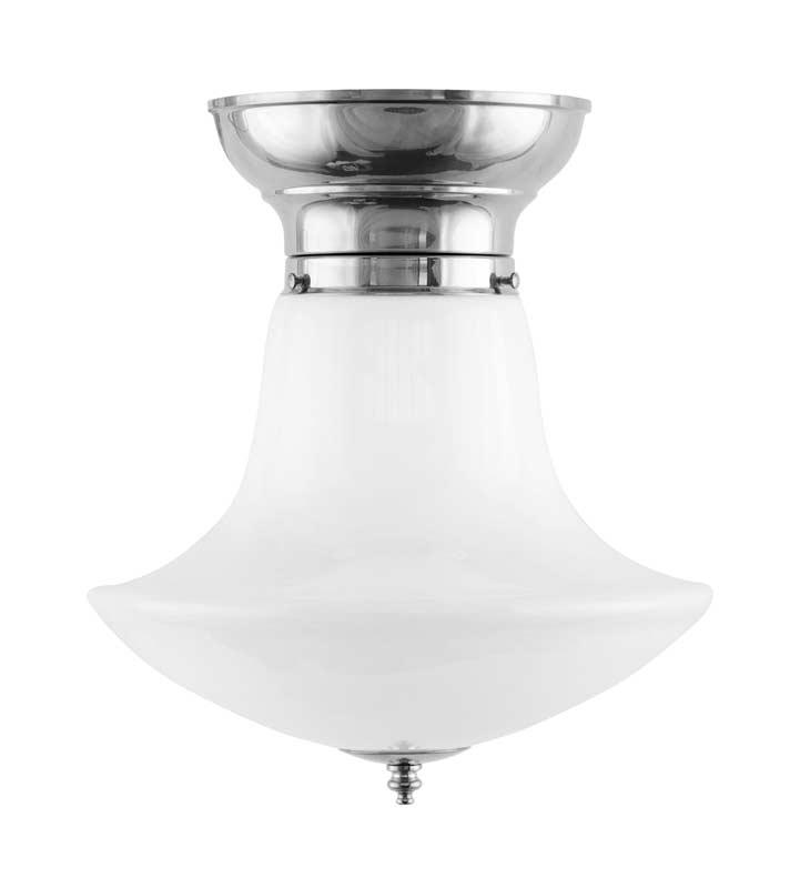 Plafond Ceiling Light - Fröding 100, nickel-plated with anchor shade