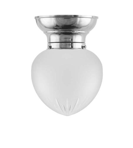 Bowl lamp - Fröding 100 nickel, cut matte glass