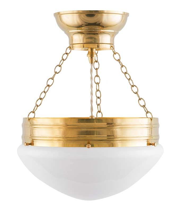 Ampel Pendant Light - Heidenstam 300 - Brass, Opal White Shade