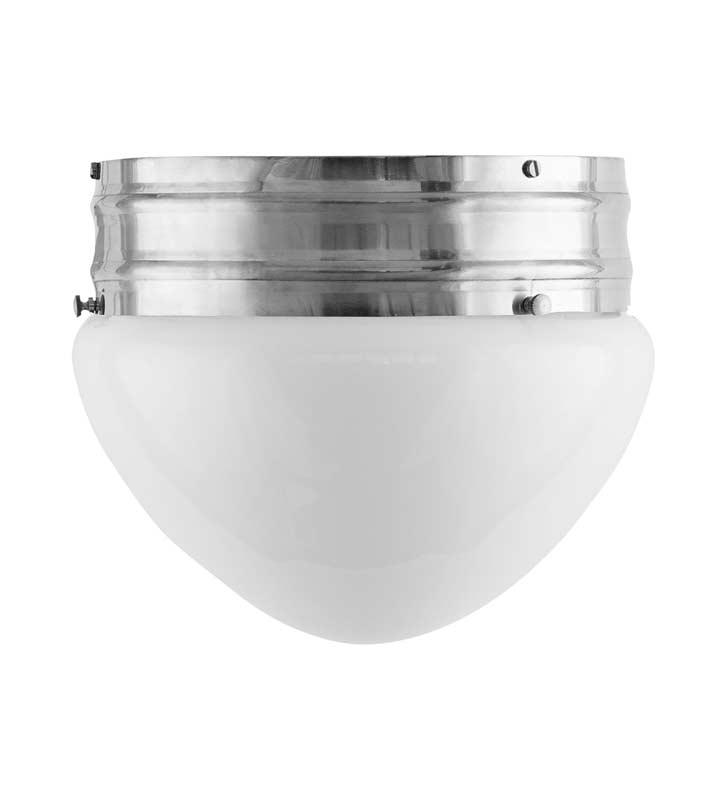 Bowl Light - Heidenstam 200 - nickel-plated with opal white glass