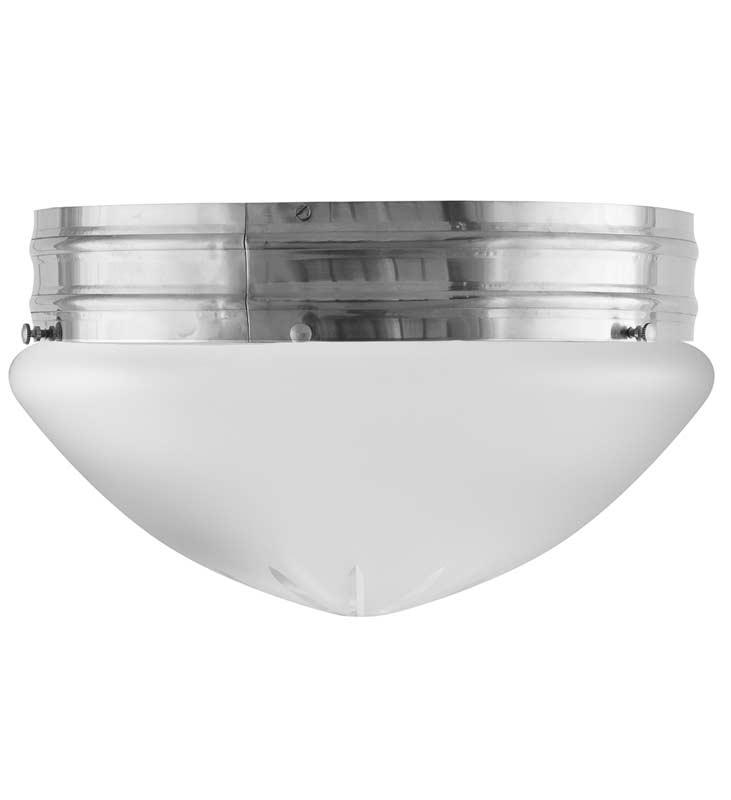 Loftslampe - Heidenstamplafond 300 forniklet mat glas