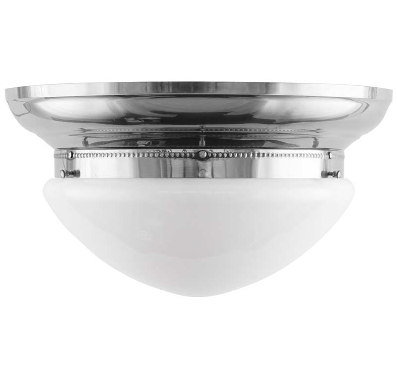Bowl Light - Fröding 300 - Nickel - Opal White Glass Shade