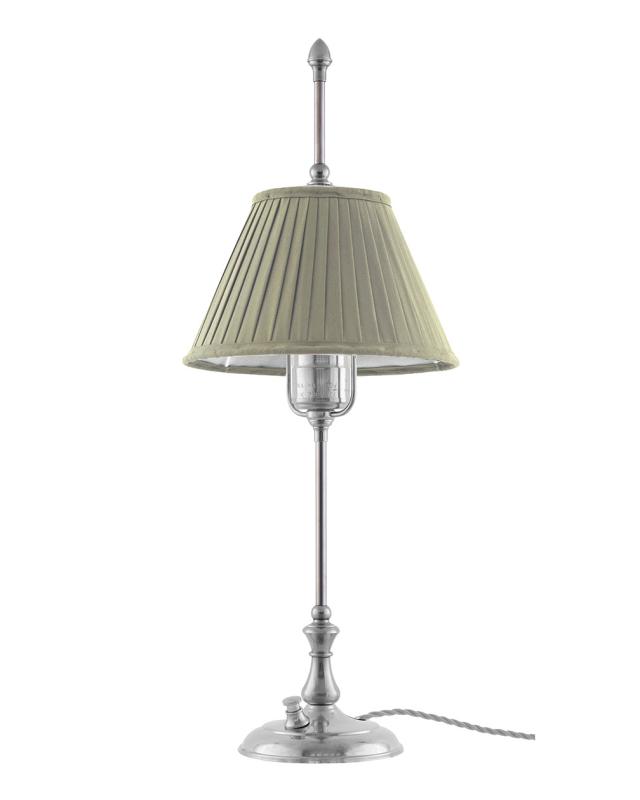 Table Lamp - Kellgren - nickel, Olive green shade