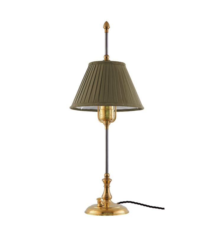 Table Lamp - Kellgren brass, dark green shade