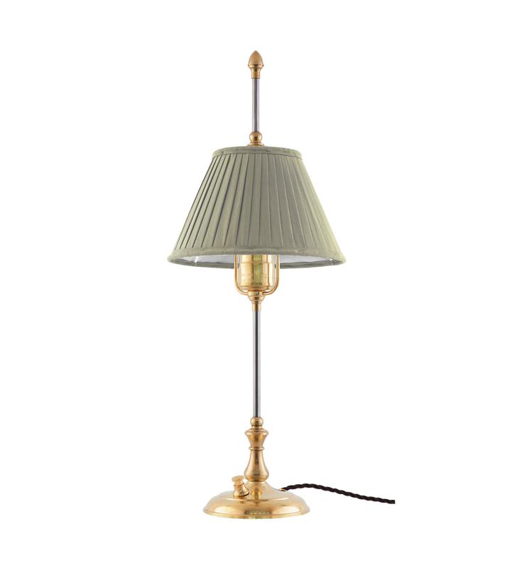 Table Lamp - Kellgren Brass, Olive Green Shade