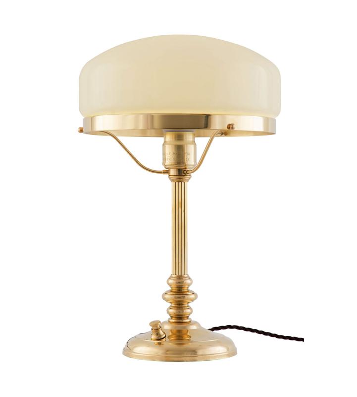 Table lamp - Karlfeldt - Brass, Off-white Shade