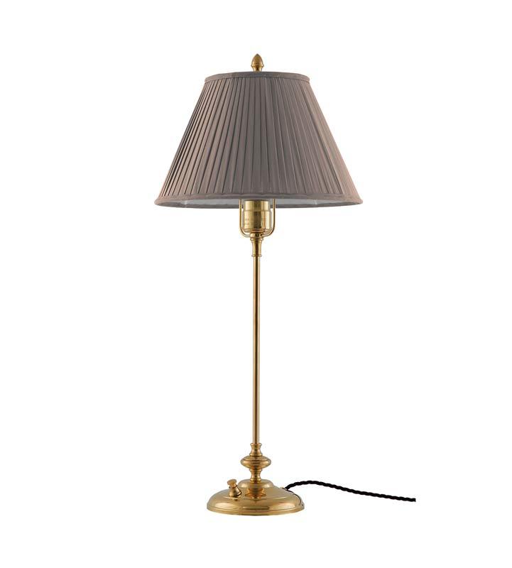 Bordlampe - Moberg 65 cm, beige skjerm - arvestykke - gammeldags dekor - klassisk stil - retro - sekelskifte