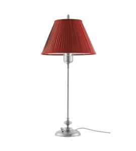 Bordslampa - Moberg 65 cm, förnicklad röd skärm