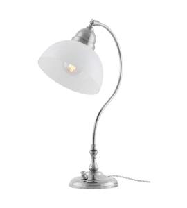 Table lamp - Lagerlöf - Nickel with White Glass Shade