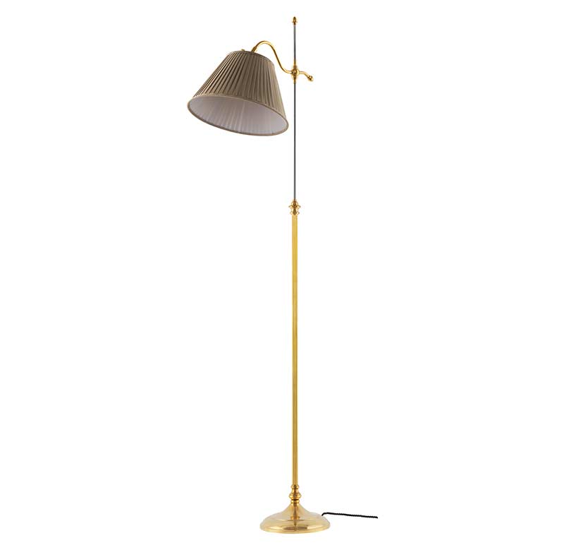 Stehlampe – Gullberg, beigefarbener Schirm