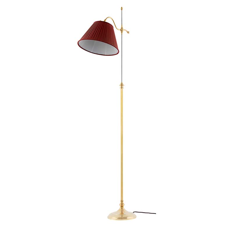 Stehlampe – Gullberg, roter Schirm