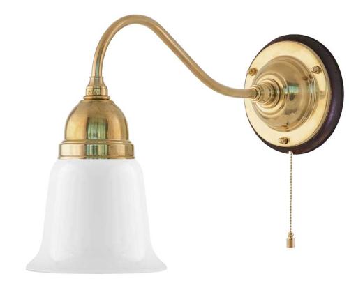 Wall lamp - Runeberg brass white bell shade