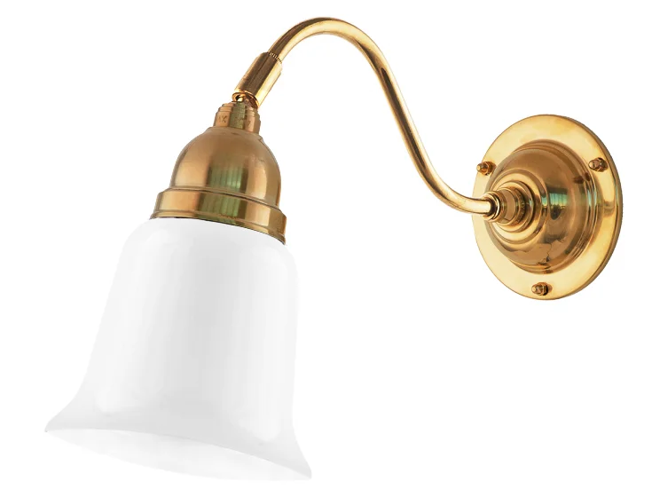 Wall Light - Runeberg - Brass White Bell Shade
