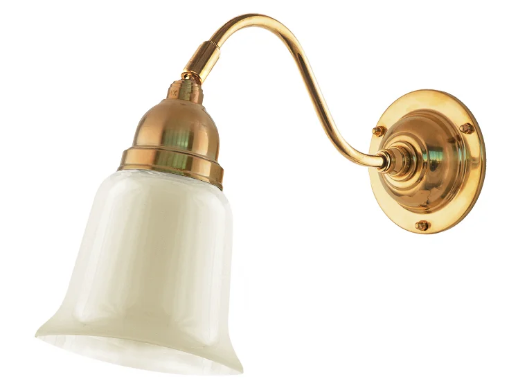 Wall Light - Runeberg - Brass Off-White Bell Shade