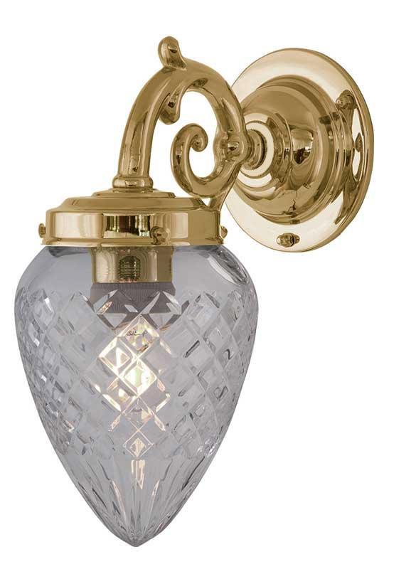 Badezimmerlampe – Topelius, Klarglas, Tropfenform