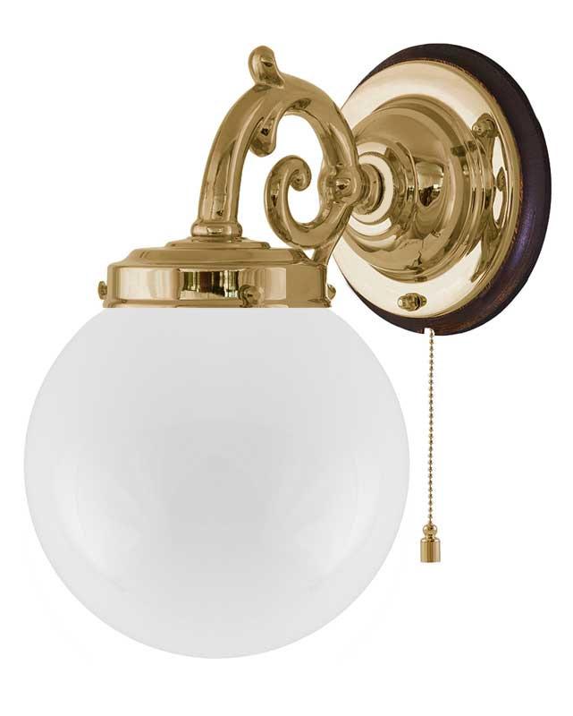 Vegglampe - Topelius globelampe - arvestykke - gammeldags dekor - klassisk stil - retro - sekelskifte