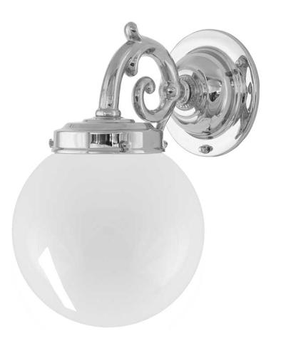 Baderomslampe - Topelius forniklet globelampe
