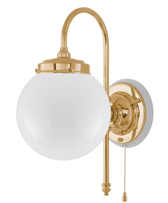 Vegglampe - Blomberg 80 globelampe - arvestykke - gammeldags dekor - klassisk stil - retro - sekelskifte