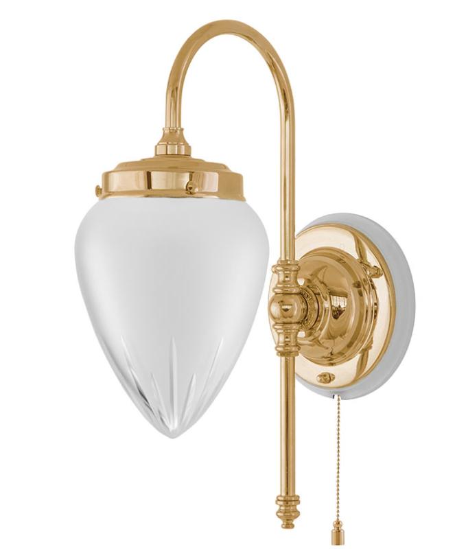 Vegglampe - Blomberg 80 matt glass - arvestykke - gammeldags dekor - klassisk stil - retro - sekelskifte