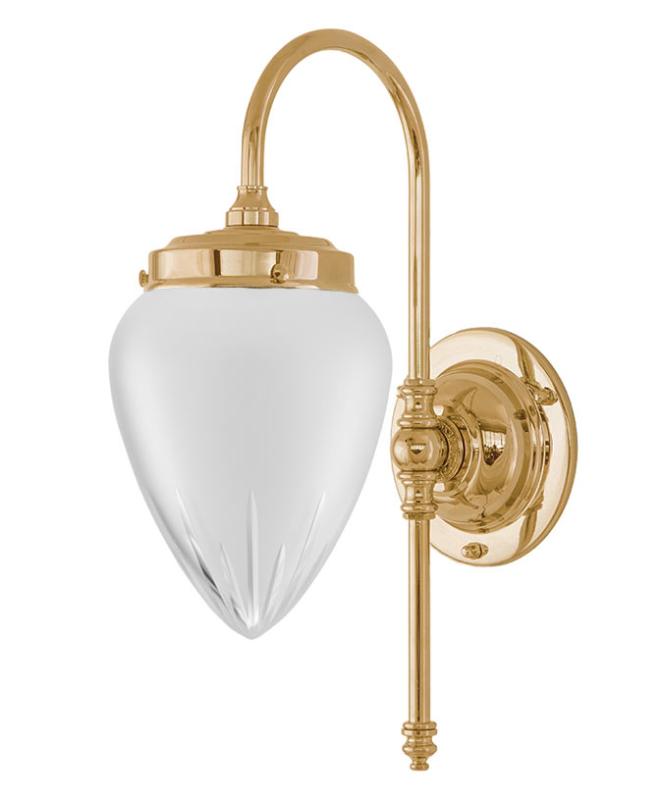 Badezimmerlampe – Blomberg 80, geschliffenes Mattglas, Tropfenform