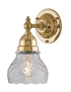 Bathroom Wall Lamp - Adelborg brass, clear glass