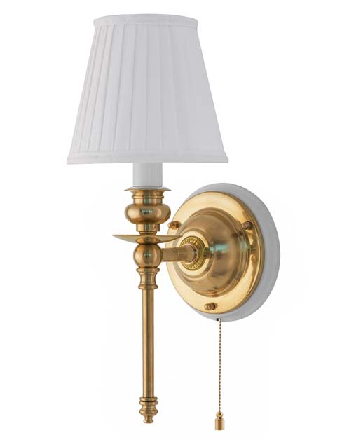 Vegglampe - Ribbing messing - arvestykke - gammeldags dekor - klassisk stil - retro - sekelskifte