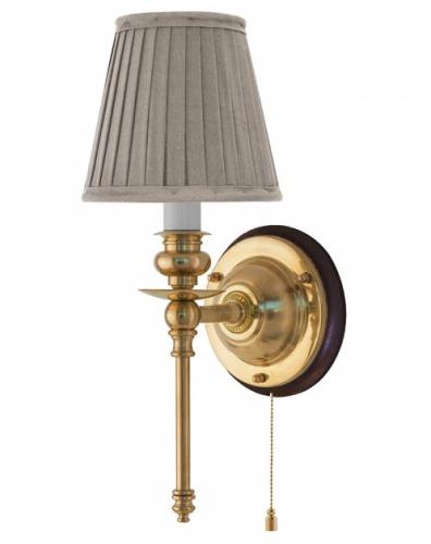 Wall lamp - Ribbing brass, beige shade