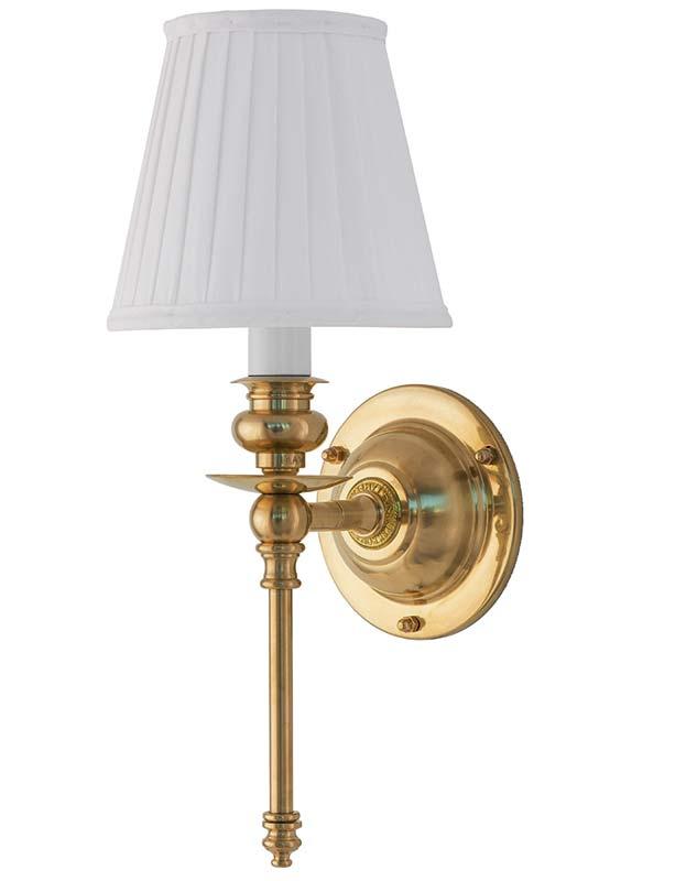 Vegglampe - Ribbing messing - arvestykke - gammeldags dekor - klassisk stil - retro - sekelskifte