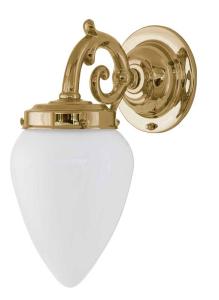 Vegglampe - Topelius opal hvit dråpe - arvestykke - gammeldags dekor - klassisk stil - retro - sekelskifte