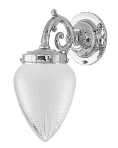 Bathroom Lamp - Topelius nickel cut matte glass