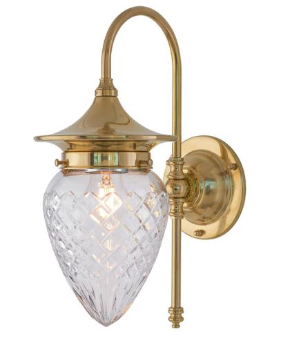 Bathroom Lamp - Fryxell brass clear drop
