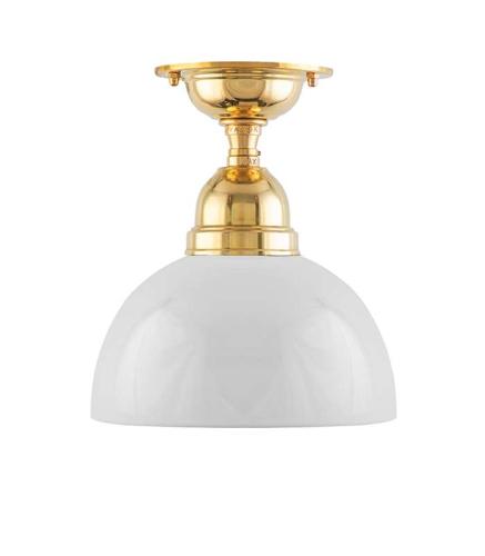 Bathroom Lamp - Byström 60 ceiling light brass rounded glass