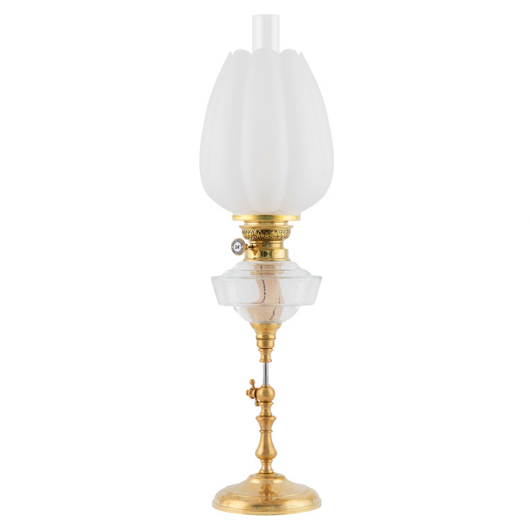 Kerosene Lamp - Ekholmen Brass with Tulip Globe
