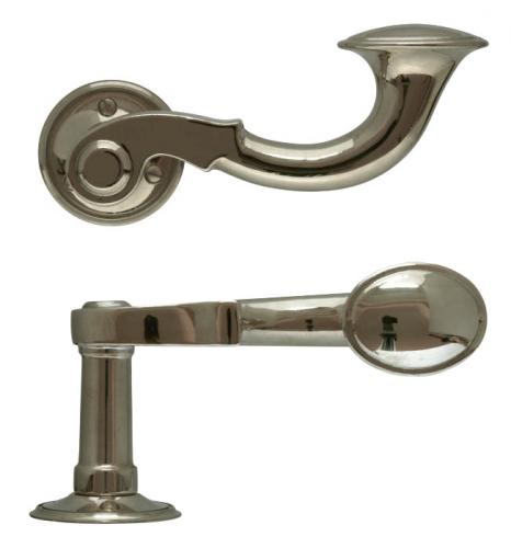 Door handle - Large posthorn (n) - old fashioned style - vintage interior - retro - classic style