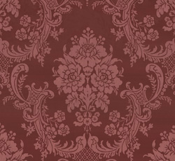 Lim & Handtryck Tapet - Förde röd/glimmer - gammaldags inredning - klassisk stil - retro - sekelskifte