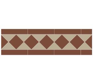 Tile Border - Classic - Linen LIN/Red ROU