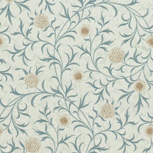 William Morris & Co. Tapet - Scroll Loden/Slate